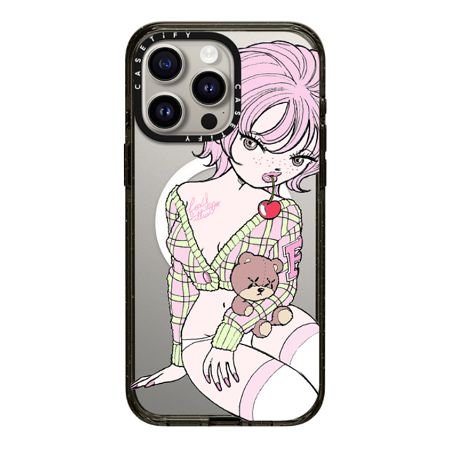 foxy illustrations x CASETiFY iPhone 15 Pro Max Case Cherry,Cartoon Black Impact Case MagSafe Compatible Cherry Teddy Mother's Day foxy illustrations x CASETiFY iPhone 15 Pro Max Case Cherry,Cartoon Black Impact Case MagSafe Compatible Cherry Teddy Mother's Day