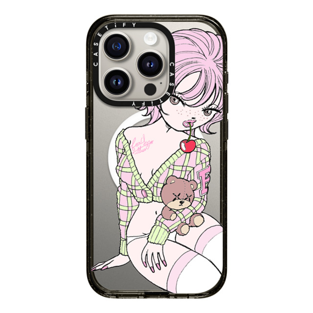 foxy illustrations x CASETiFY iPhone 15 Pro Case Cherry,Cartoon Black Impact Case MagSafe Compatible Cherry Teddy Mother's Day foxy illustrations x CASETiFY iPhone 15 Pro Case Cherry,Cartoon Black Impact Case MagSafe Compatible Cherry Teddy Mother's Day