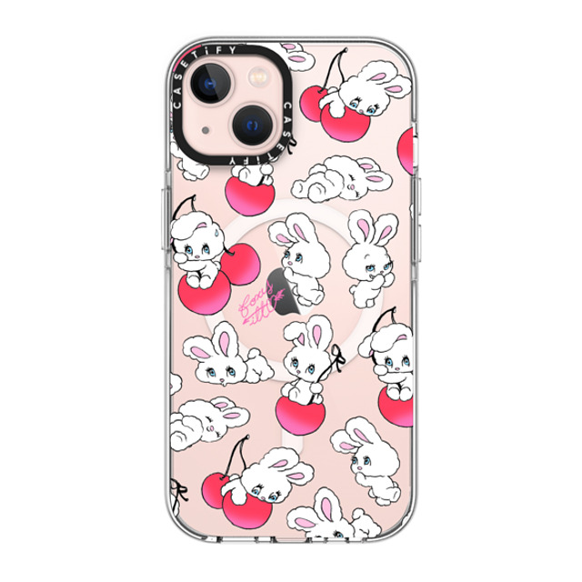 foxy illustrations x CASETiFY iPhone 13 ケース クリア クリア ケース MagSafe対応 Cherry Mix