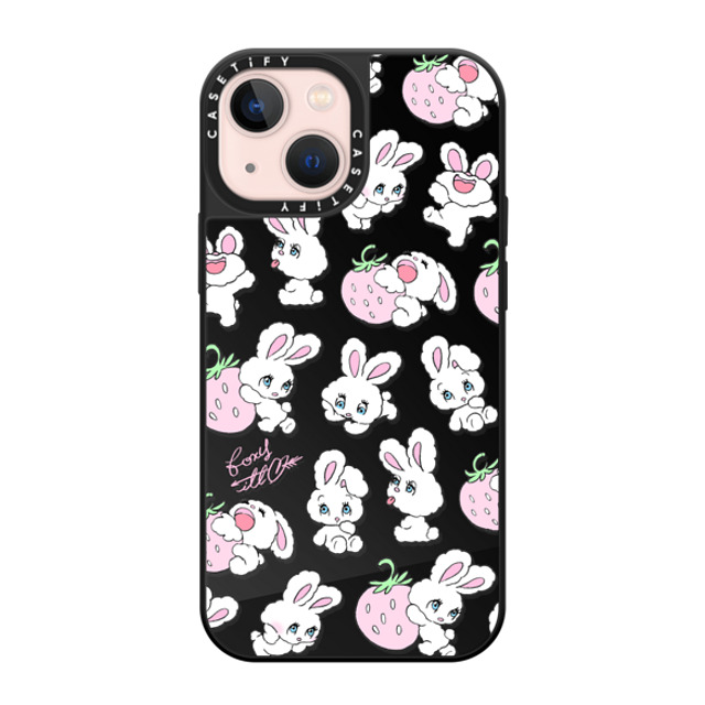 foxy illustrations x CASETiFY iPhone 13 Mini Case Fruit,Heart Black on Black ミラーケース MagSafe対応 Strawberry Mix Mother's Day foxy illustrations x CASETiFY iPhone 13 Mini Case Fruit,Heart Black on Black ミラーケース MagSafe対応 Strawberry Mix Mother's Day