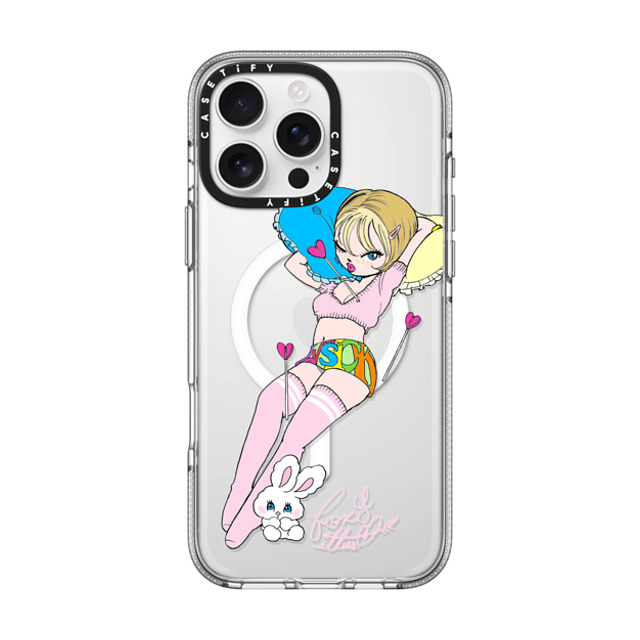 foxy illustrations x CASETiFY iPhone 16 Pro Max ケース Bunny,Animal クリア クリア ケース MagSafe対応 Lovesick Father's Day foxy illustrations x CASETiFY iPhone 16 Pro Max ケース Bunny,Animal クリア クリア ケース MagSafe対応 Lovesick Father's Day