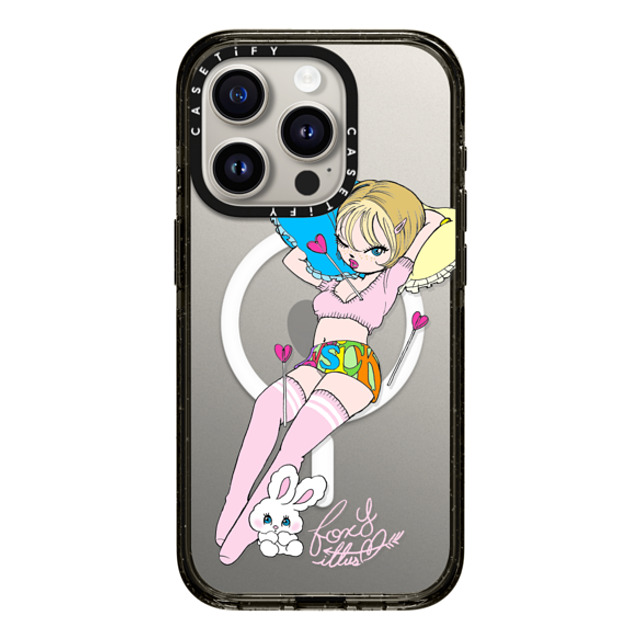 foxy illustrations x CASETiFY iPhone 15 Pro Case Bunny,Animal Black Impact Case MagSafe Compatible Lovesick Mother's Day foxy illustrations x CASETiFY iPhone 15 Pro Case Bunny,Animal Black Impact Case MagSafe Compatible Lovesick Mother's Day