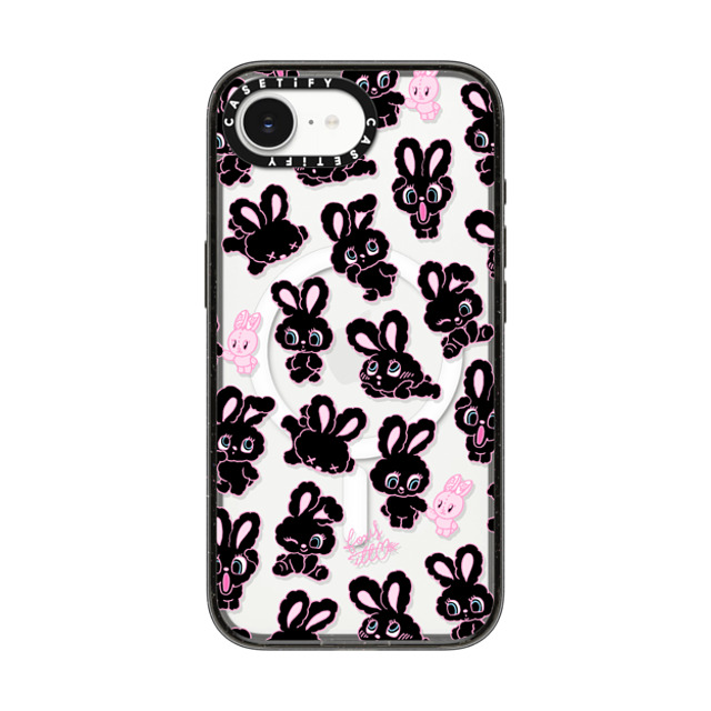 foxy illustrations x CASETiFY iPhone 16e ケース Cartoon ブラック インパクトケース MagSafe対応 Black Bunnies Back to School foxy illustrations x CASETiFY iPhone 16e ケース Cartoon ブラック インパクトケース MagSafe対応 Black Bunnies Back to School