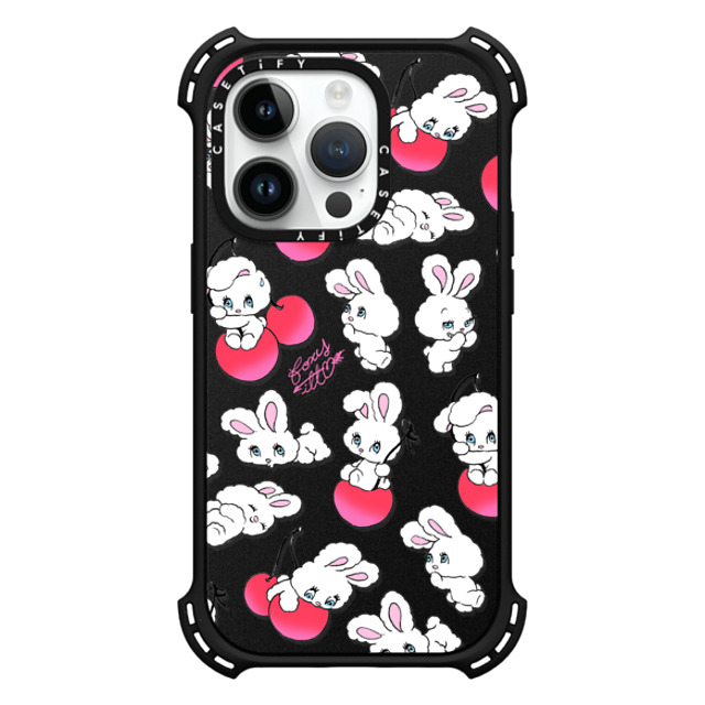 foxy illustrations x CASETiFY iPhone 14 Pro Case Matte Black バウンスケース Cherry Mix foxy illustrations x CASETiFY iPhone 14 Pro Case Matte Black バウンスケース Cherry Mix
