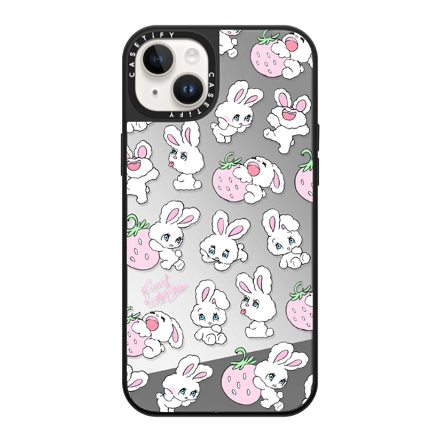 foxy illustrations x CASETiFY iPhone 14 Plus Case Silver on Black ミラーケース MagSafe対応 Strawberry Mix foxy illustrations x CASETiFY iPhone 14 Plus Case Silver on Black ミラーケース MagSafe対応 Strawberry Mix