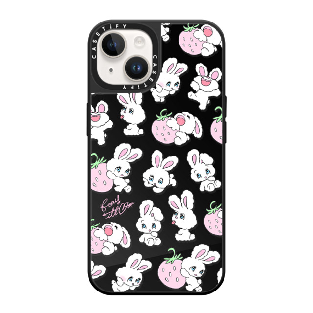 foxy illustrations x CASETiFY iPhone 14 Case Black on Black ミラーケース MagSafe対応 Strawberry Mix foxy illustrations x CASETiFY iPhone 14 Case Black on Black ミラーケース MagSafe対応 Strawberry Mix