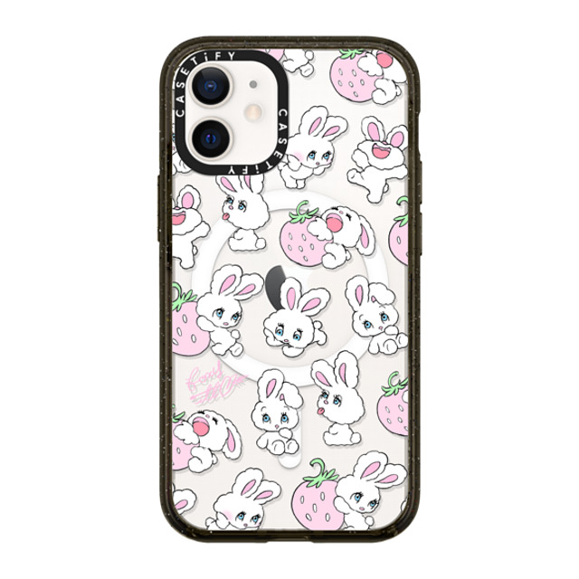 foxy illustrations x CASETiFY iPhone 12 mini ケース Fruit,Heart ブラック インパクトケース MagSafe対応 Strawberry Mix Father's Day foxy illustrations x CASETiFY iPhone 12 mini ケース Fruit,Heart ブラック インパクトケース MagSafe対応 Strawberry Mix Father's Day