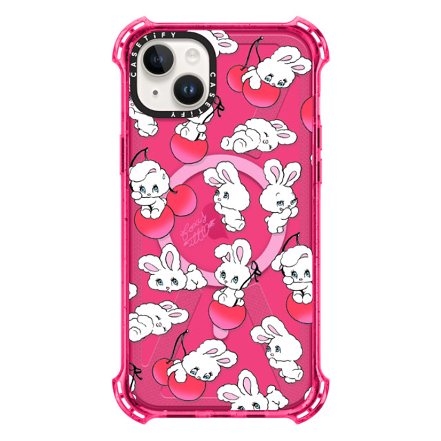 foxy illustrations x CASETiFY iPhone 14 Plus Case Bubble Gum バウンスケース Cherry Mix foxy illustrations x CASETiFY iPhone 14 Plus Case Bubble Gum バウンスケース Cherry Mix
