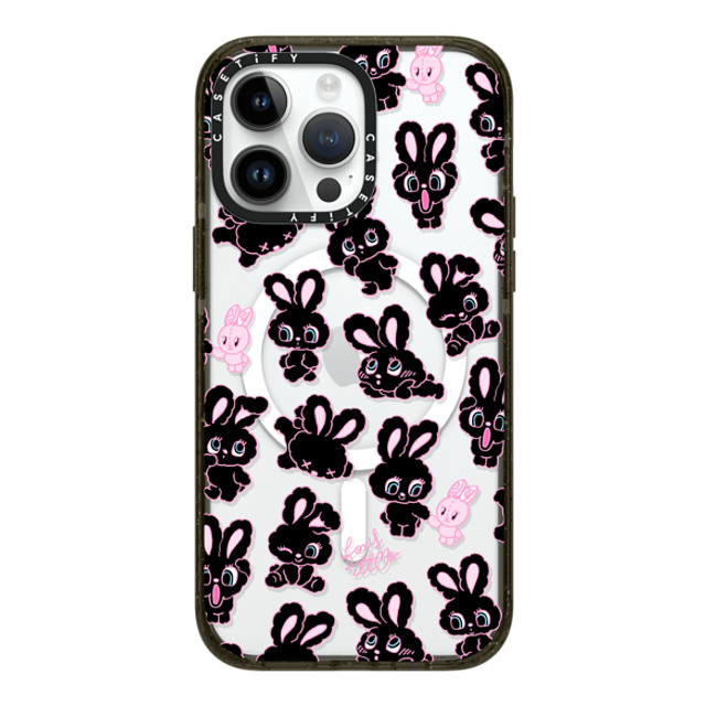 foxy illustrations x CASETiFY iPhone 14 Pro Max ケース ブラック インパクトケース MagSafe対応 Black Bunnies