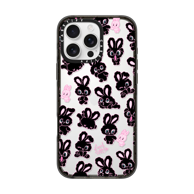 foxy illustrations x CASETiFY iPhone 16 Pro Max ケース ブラック インパクトケース Black Bunnies