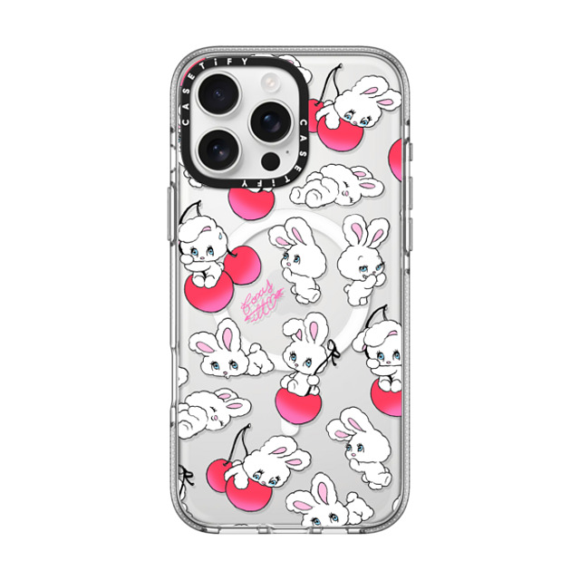 foxy illustrations x CASETiFY iPhone 16 Pro Max ケース クリア クリア ケース MagSafe対応 Cherry Mix