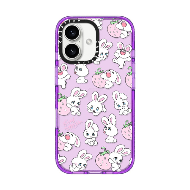 foxy illustrations x CASETiFY iPhone 16 Case パープル Impact Case Strawberry Mix foxy illustrations x CASETiFY iPhone 16 Case パープル Impact Case Strawberry Mix