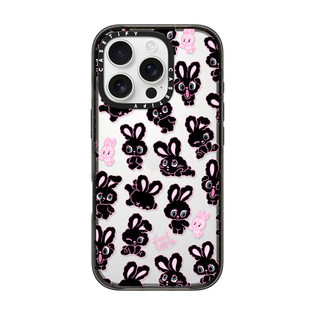 foxy illustrations x CASETiFY iPhone 16 Pro ケース ブラック インパクトケース Black Bunnies