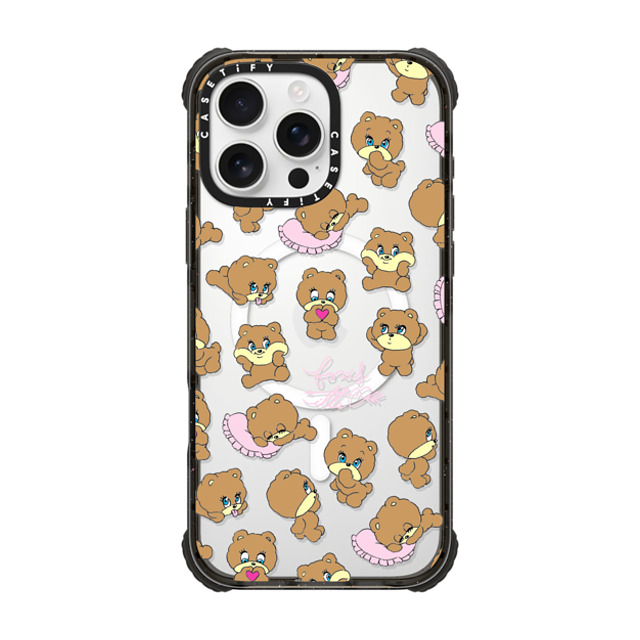 foxy illustrations x CASETiFY iPhone 16 Pro Max ケース Bear,Cartoon ブラック ウルトラ インパクトケース MagSafe 対応 Bears Father's Day foxy illustrations x CASETiFY iPhone 16 Pro Max ケース Bear,Cartoon ブラック ウルトラ インパクトケース MagSafe 対応 Bears Father's Day