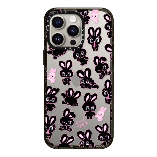 foxy illustrations x CASETiFY iPhone 15 Pro Max ケース ブラック インパクトケース Black Bunnies