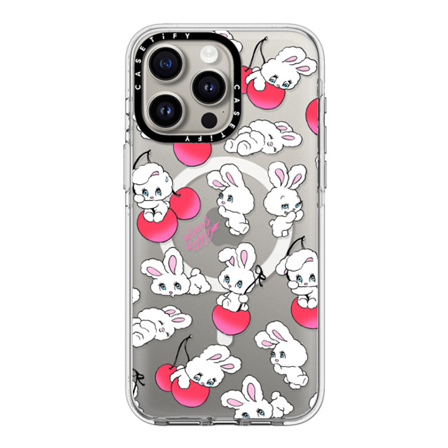 foxy illustrations x CASETiFY iPhone 15 Pro Max ケース クリア クリア ケース MagSafe対応 Cherry Mix