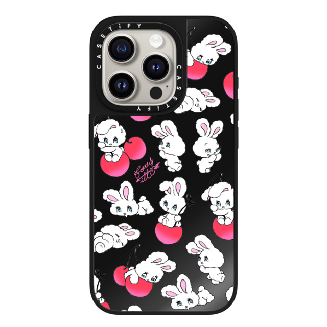 foxy illustrations x CASETiFY iPhone 15 Pro Case Black on Black ミラーケース MagSafe対応 Cherry Mix foxy illustrations x CASETiFY iPhone 15 Pro Case Black on Black ミラーケース MagSafe対応 Cherry Mix