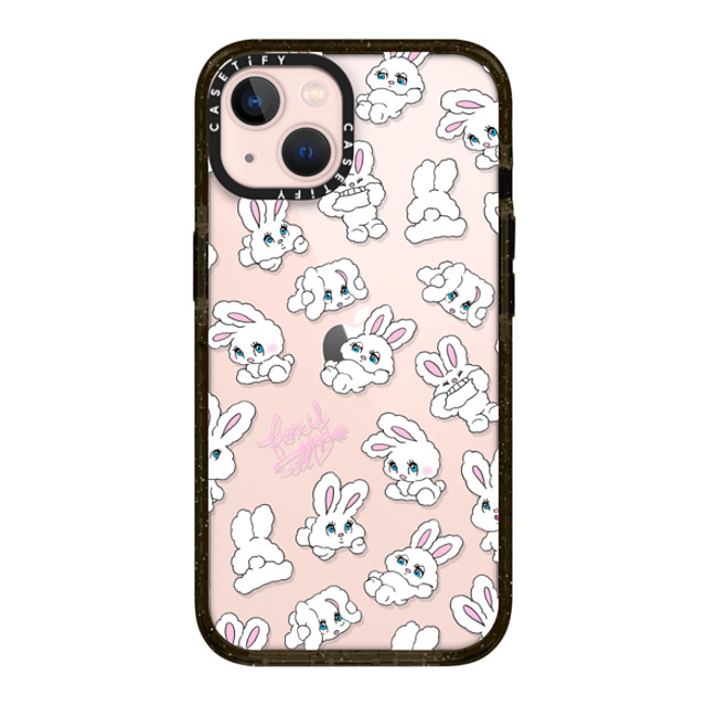 foxy illustrations x CASETiFY iPhone 13 ケース ブラック インパクトケース Bunnies