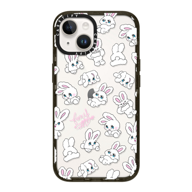 foxy illustrations x CASETiFY iPhone 14 ケース ブラック インパクトケース Bunnies