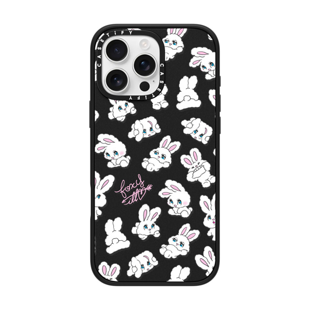 foxy illustrations x CASETiFY iPhone 16 Pro Max ケース マットブラック インパクトケース MagSafe対応 Bunnies