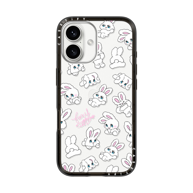foxy illustrations x CASETiFY iPhone 16 Case Black インパクトライトケース Bunnies foxy illustrations x CASETiFY iPhone 16 Case Black インパクトライトケース Bunnies