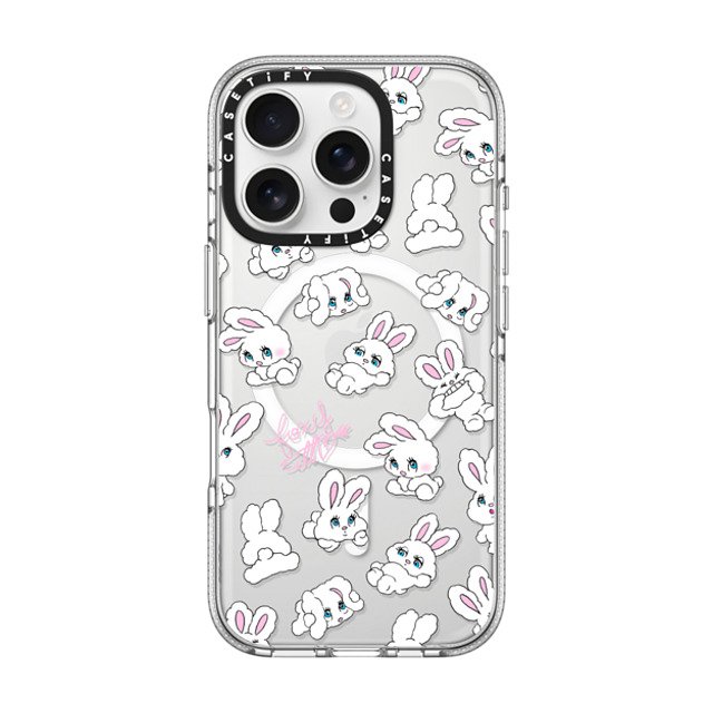 foxy illustrations x CASETiFY iPhone 16 Pro ケース クリア クリア ケース MagSafe対応 Bunnies