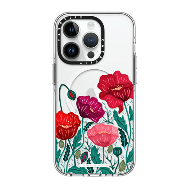 Folklore and Flora x CASETiFY iPhone 14 Pro Case Clear Clear Case MagSafe Compatible Poppy Field Folklore and Flora x CASETiFY iPhone 14 Pro Case Clear Clear Case MagSafe Compatible Poppy Field