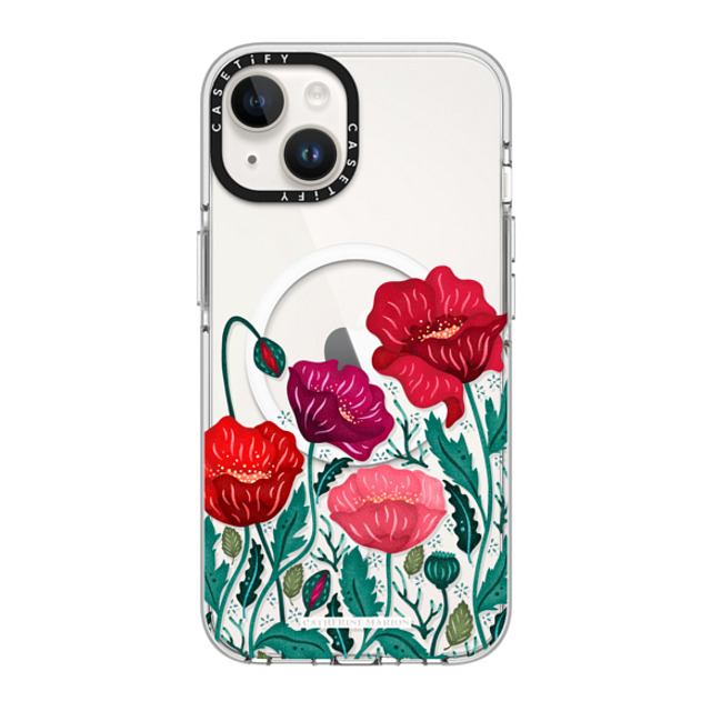 Folklore and Flora x CASETiFY iPhone 14 Case Clear Clear Case MagSafe Compatible Poppy Field Folklore and Flora x CASETiFY iPhone 14 Case Clear Clear Case MagSafe Compatible Poppy Field