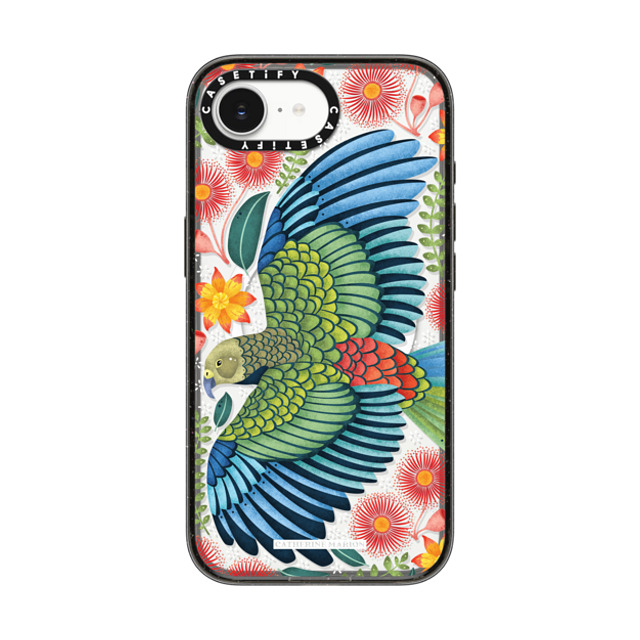 Folklore and Flora x CASETiFY iPhone 16e ケース ブラック インパクトケース MagSafe対応 New Zealand Kea Back to School Folklore and Flora x CASETiFY iPhone 16e ケース ブラック インパクトケース MagSafe対応 New Zealand Kea Back to School