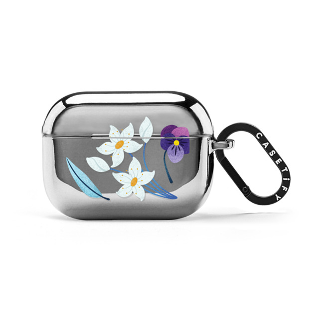Folklore and Flora x CASETiFY AirPods Pro Floral シルバー ミラー ケース Dainty Flowers New iPhone Folklore and Flora x CASETiFY AirPods Pro Floral シルバー ミラー ケース Dainty Flowers New iPhone