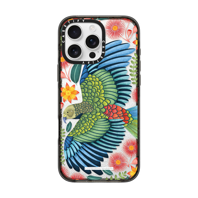 Folklore and Flora x CASETiFY iPhone 16 Pro Max ケース ブラック インパクトケース New Zealand Kea Back to School Folklore and Flora x CASETiFY iPhone 16 Pro Max ケース ブラック インパクトケース New Zealand Kea Back to School