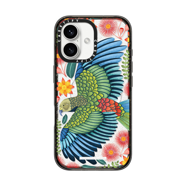 Folklore and Flora x CASETiFY iPhone 16 ケース ブラック インパクトケース MagSafe対応 New Zealand Kea Father's Day Folklore and Flora x CASETiFY iPhone 16 ケース ブラック インパクトケース MagSafe対応 New Zealand Kea Father's Day