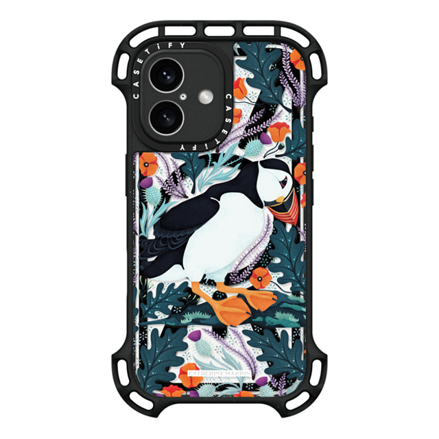 Folklore and Flora x CASETiFY iPhone 16 ケース ブラック ウルトラ バウンスケース MagSafe対応 Puffin Father's Day Folklore and Flora x CASETiFY iPhone 16 ケース ブラック ウルトラ バウンスケース MagSafe対応 Puffin Father's Day