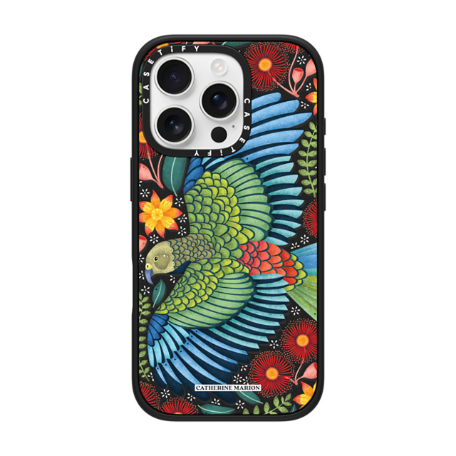 Folklore and Flora x CASETiFY iPhone 16 Pro Case Matte Black Impact Case MagSafe Compatible New Zealand Kea Father's Day Folklore and Flora x CASETiFY iPhone 16 Pro Case Matte Black Impact Case MagSafe Compatible New Zealand Kea Father's Day