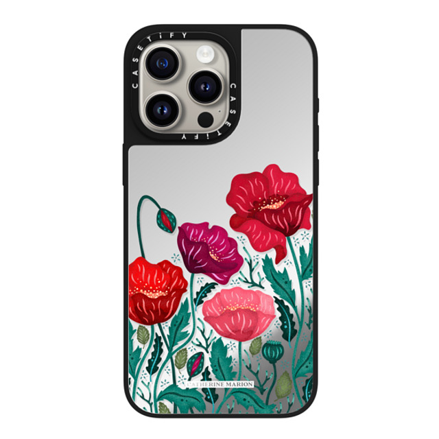 Folklore and Flora x CASETiFY iPhone 15 Pro Max ケース Silver on Black ミラーケース MagSafe対応 Poppy Field Folklore and Flora x CASETiFY iPhone 15 Pro Max ケース Silver on Black ミラーケース MagSafe対応 Poppy Field