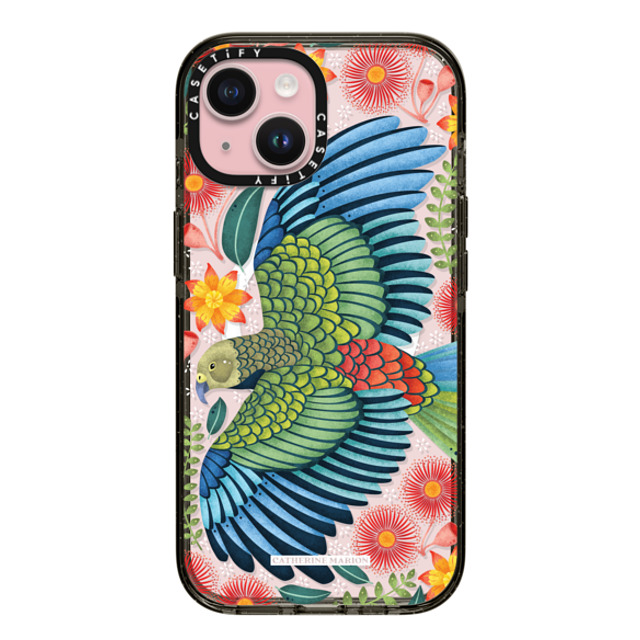 Folklore and Flora x CASETiFY iPhone 15 ケース ブラック インパクトケース MagSafe対応 New Zealand Kea Back to School Folklore and Flora x CASETiFY iPhone 15 ケース ブラック インパクトケース MagSafe対応 New Zealand Kea Back to School