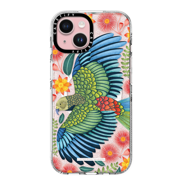 Folklore and Flora x CASETiFY iPhone 15 ケース クリア クリア ケース MagSafe対応 New Zealand Kea Father's Day Folklore and Flora x CASETiFY iPhone 15 ケース クリア クリア ケース MagSafe対応 New Zealand Kea Father's Day