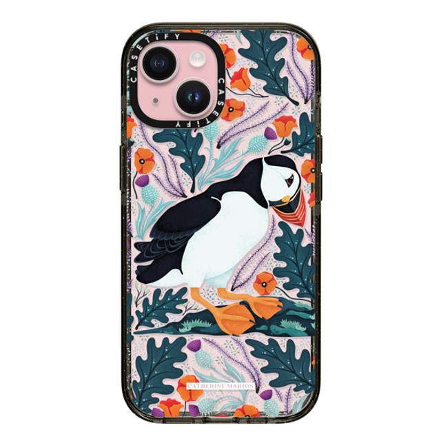 Folklore and Flora x CASETiFY iPhone 15 Case Black インパクトケース Puffin Mother's Day Folklore and Flora x CASETiFY iPhone 15 Case Black インパクトケース Puffin Mother's Day