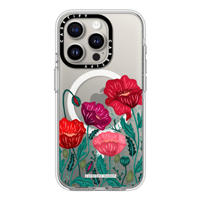 Folklore and Flora x CASETiFY iPhone 15 Pro Case Clear Clear Case MagSafe Compatible Poppy Field Folklore and Flora x CASETiFY iPhone 15 Pro Case Clear Clear Case MagSafe Compatible Poppy Field