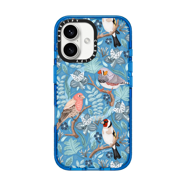 Folklore and Flora x CASETiFY iPhone 16 Case スカイブルー Impact Case MagSafe Compatible Finches by Catherine Marion Folklore and Flora x CASETiFY iPhone 16 Case スカイブルー Impact Case MagSafe Compatible Finches by Catherine Marion