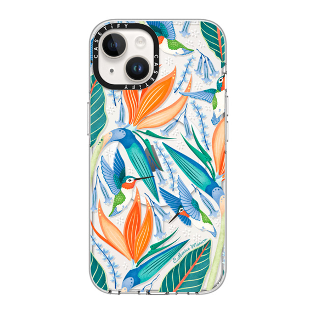 Folklore and Flora x CASETiFY iPhone 14 ケース クリア クリア ケース MagSafe対応 Hummingbirds by Catherine Marion