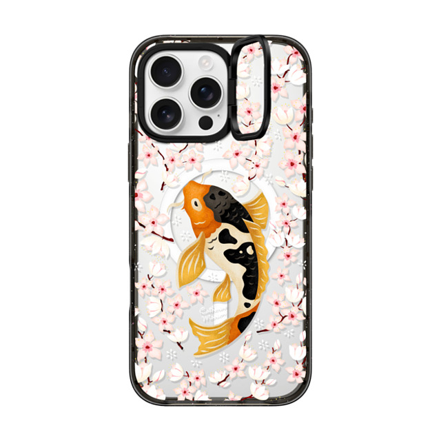 Folklore and Flora x CASETiFY iPhone 16 Pro Max Case Floral,Animal Black インパクトリングスタンドケース MagSafe対応 Japanese Koi by Catherine Marion Father's Day Folklore and Flora x CASETiFY iPhone 16 Pro Max Case Floral,Animal Black インパクトリングスタンドケース MagSafe対応 Japanese Koi by Catherine Marion Father's Day
