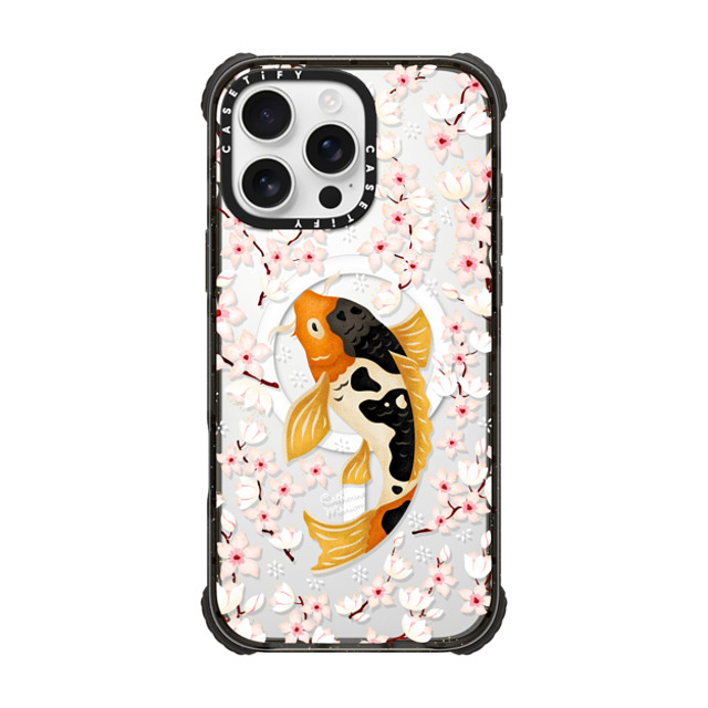 Folklore and Flora x CASETiFY iPhone 16 Pro Max ケース Floral,Animal ブラック ウルトラ インパクトケース MagSafe 対応 Japanese Koi by Catherine Marion Father's Day Folklore and Flora x CASETiFY iPhone 16 Pro Max ケース Floral,Animal ブラック ウルトラ インパクトケース MagSafe 対応 Japanese Koi by Catherine Marion Father's Day