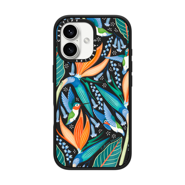 Folklore and Flora x CASETiFY iPhone 16 Case Matte Black Impact Case Hummingbirds by Catherine Marion Folklore and Flora x CASETiFY iPhone 16 Case Matte Black Impact Case Hummingbirds by Catherine Marion