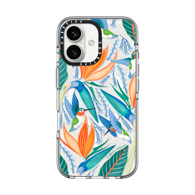 Folklore and Flora x CASETiFY iPhone 16 ケース クリア クリア ケース MagSafe対応 Hummingbirds by Catherine Marion