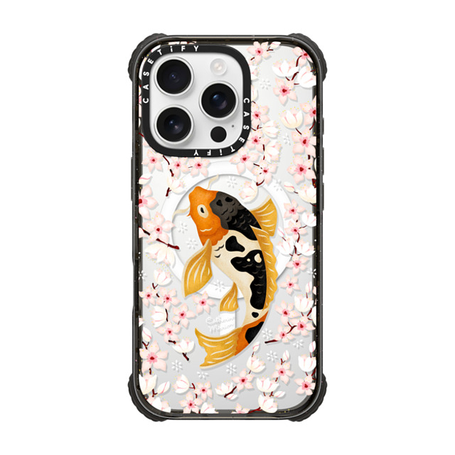 Folklore and Flora x CASETiFY iPhone 16 Pro Case Floral,Animal Black ウルトラ インパクトケース MagSafe 対応 Japanese Koi by Catherine Marion Father's Day Folklore and Flora x CASETiFY iPhone 16 Pro Case Floral,Animal Black ウルトラ インパクトケース MagSafe 対応 Japanese Koi by Catherine Marion Father's Day