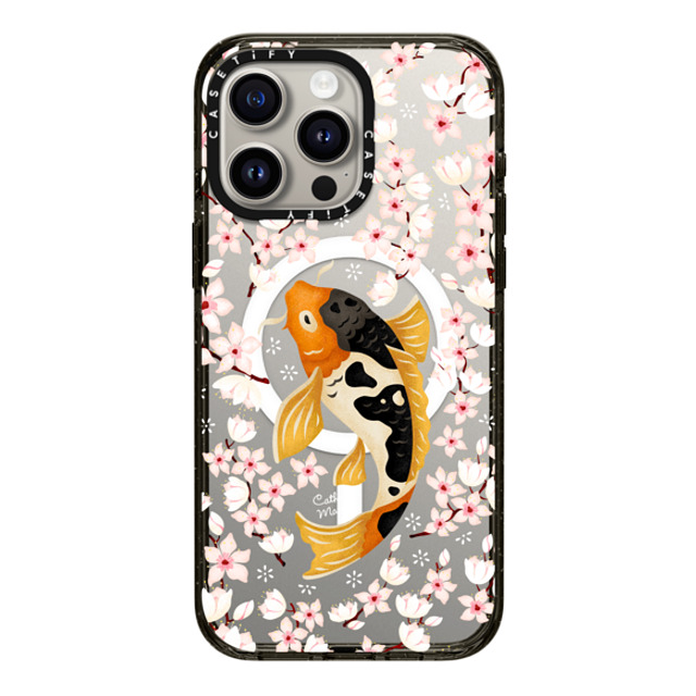 Folklore and Flora x CASETiFY iPhone 15 Pro Max Case Floral,Animal Black Impact Case MagSafe Compatible Japanese Koi by Catherine Marion Mother's Day Folklore and Flora x CASETiFY iPhone 15 Pro Max Case Floral,Animal Black Impact Case MagSafe Compatible Japanese Koi by Catherine Marion Mother's Day