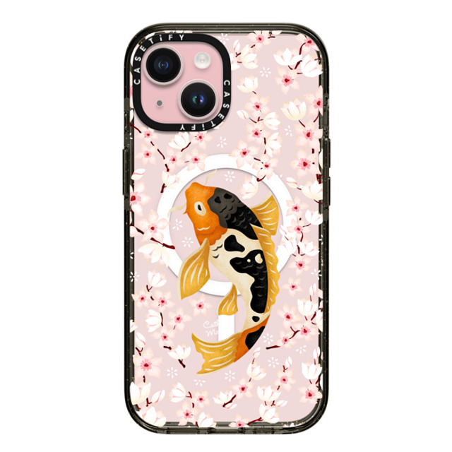 Folklore and Flora x CASETiFY iPhone 15 Case Floral,Animal Black Impact Case MagSafe Compatible Japanese Koi by Catherine Marion Mother's Day Folklore and Flora x CASETiFY iPhone 15 Case Floral,Animal Black Impact Case MagSafe Compatible Japanese Koi by Catherine Marion Mother's Day