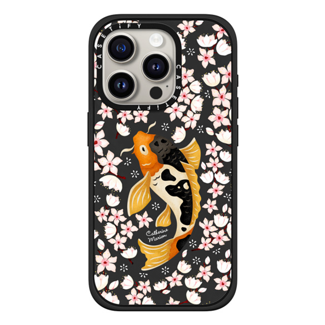 Folklore and Flora x CASETiFY iPhone 15 Pro Case Floral,Animal Matte Black Impact Case MagSafe Compatible Japanese Koi by Catherine Marion Father's Day Folklore and Flora x CASETiFY iPhone 15 Pro Case Floral,Animal Matte Black Impact Case MagSafe Compatible Japanese Koi by Catherine Marion Father's Day