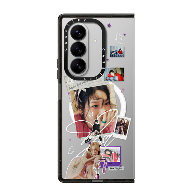 CASETiFY Galaxy Z Fold7 ケース ブラック Impact Magnetic Case Polaroid,Fine Art Fine Art,Polaroid,Portraiture TAEYEON Photo Collage Case